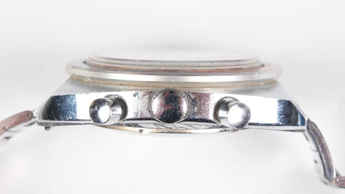 A Sorna Chrono steel backed gentleman's chronograph bracelet wristwatch, Ref. 2697, circa 1970s, - Image 5 of 6