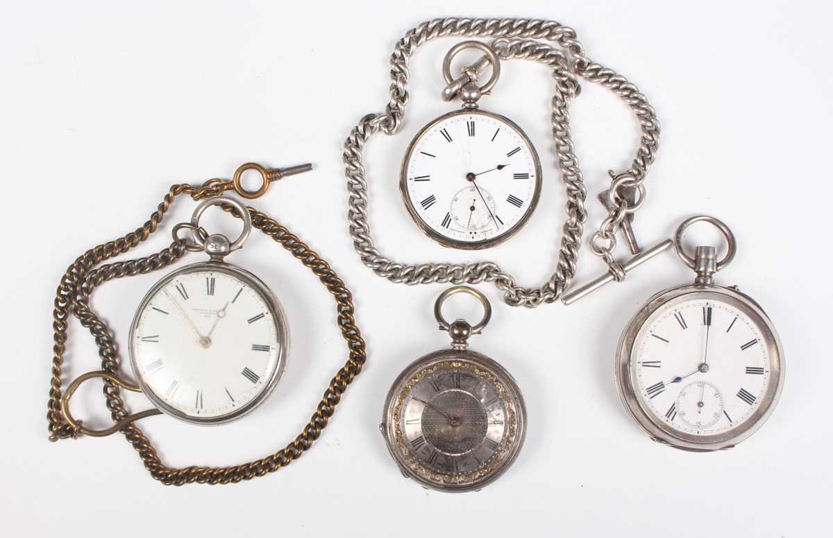 An Arnold & Dent silver cased keywind open-faced gentleman’s pocket watch, the gilt fusee movement