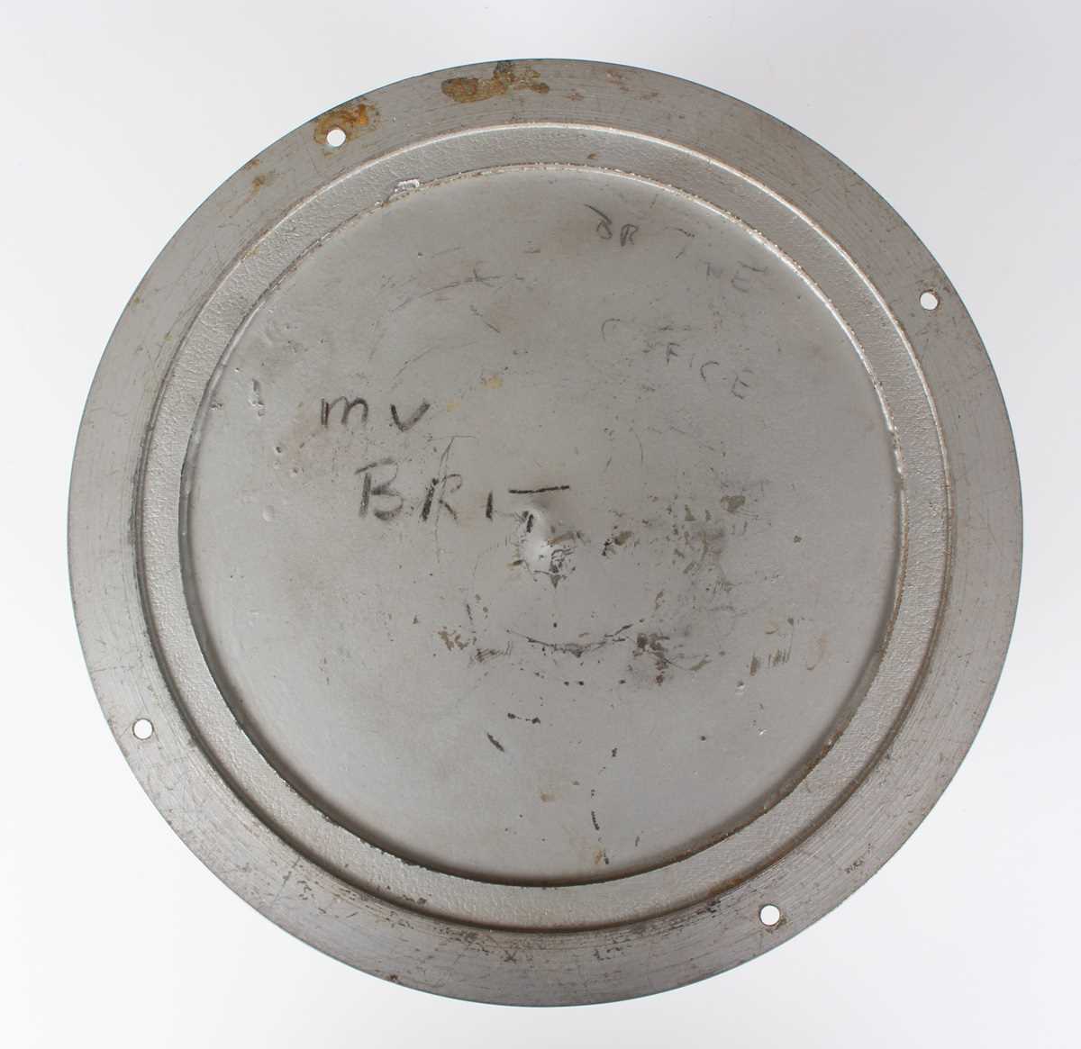 A 20th century metal cased circular ship's style wall timepiece by Mercer, diameter 20.2cm, together - Image 3 of 9