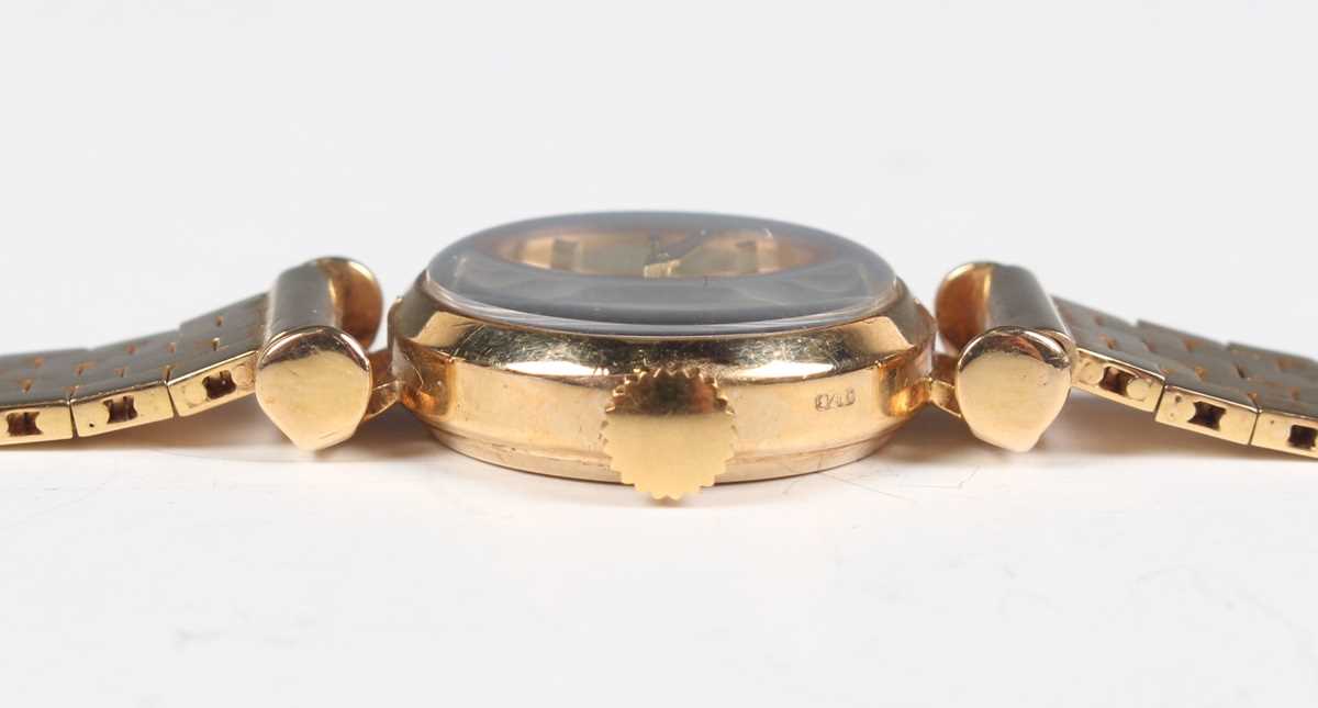 A Jaeger-LeCoultre 9ct gold lady's bracelet wristwatch, the signed and jewelled movement numbered ' - Image 5 of 7