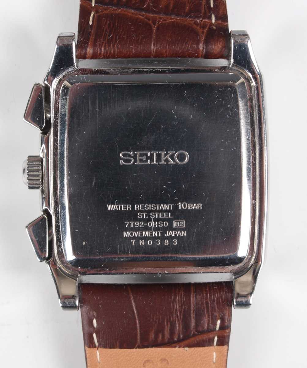 A Seiko Chronograph 100M stainless steel cased gentleman's wristwatch, Ref. 7T92-0H50, with quartz - Image 2 of 6