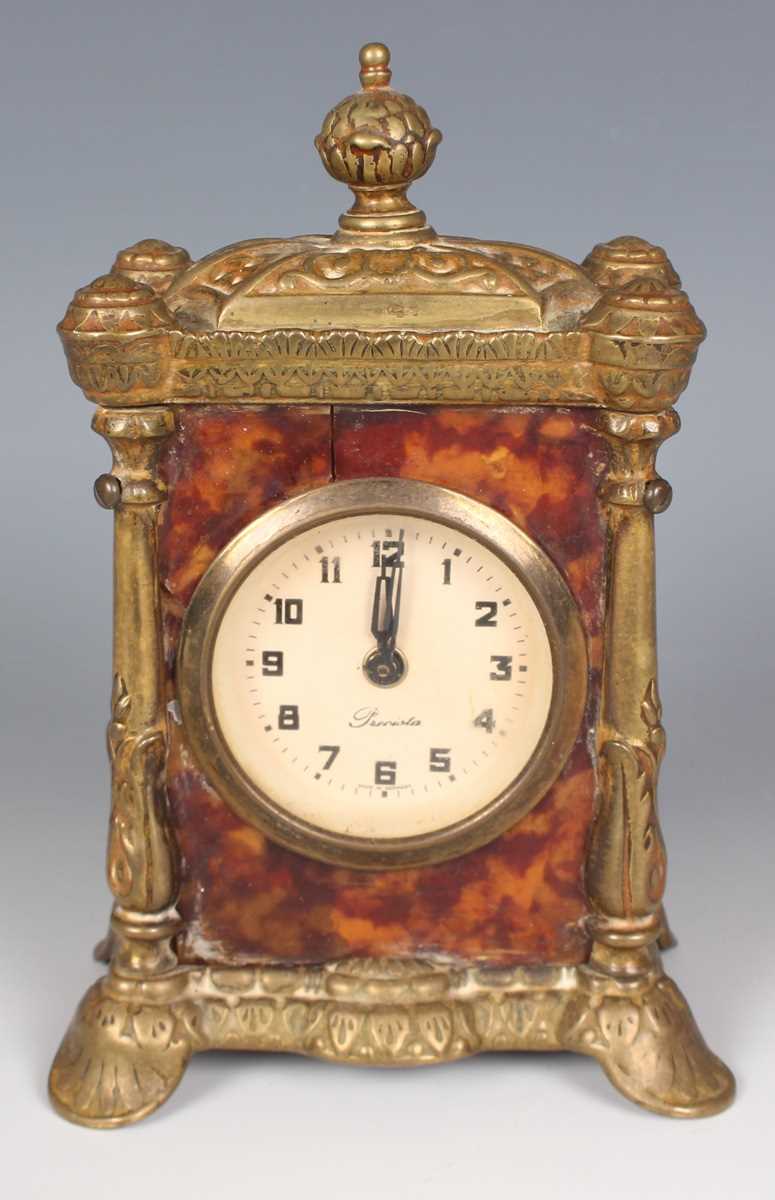 A late 19th century rosewood cased wall timepiece, the enamelled circular dial with black Roman hour - Bild 12 aus 14