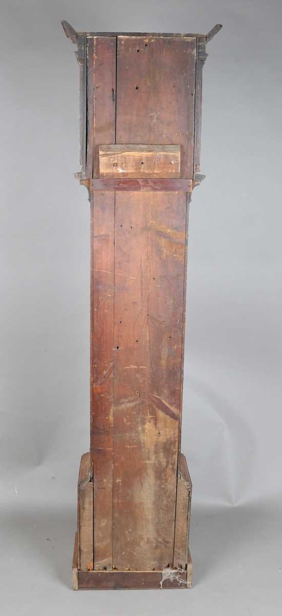 A mid-18th century oak longcase clock, the thirty hour movement striking on a bell via an outside - Image 8 of 10