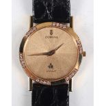 A Corum 18ct gold cased and diamond set Middle Eastern presentation gentleman's wristwatch, the