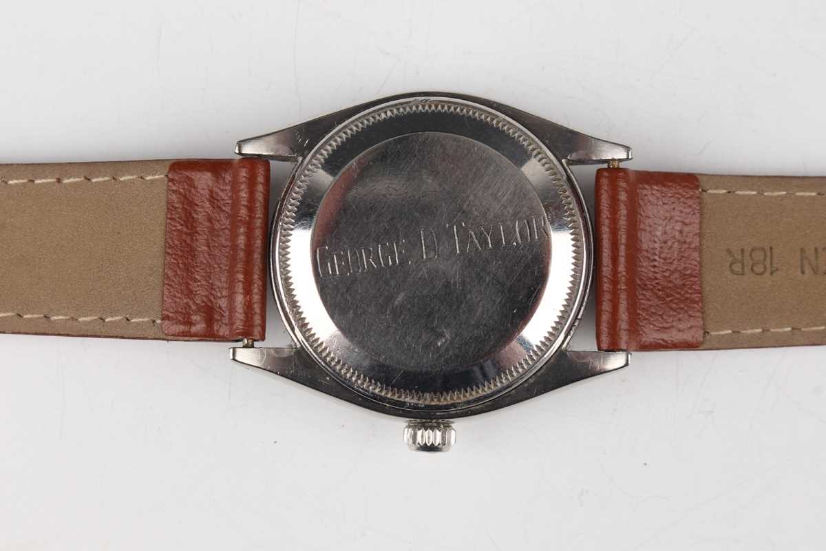 A Rolex Oyster-Perpetual steel cased gentleman's wristwatch, Ref. 6569, circa 1957, with signed - Image 5 of 7