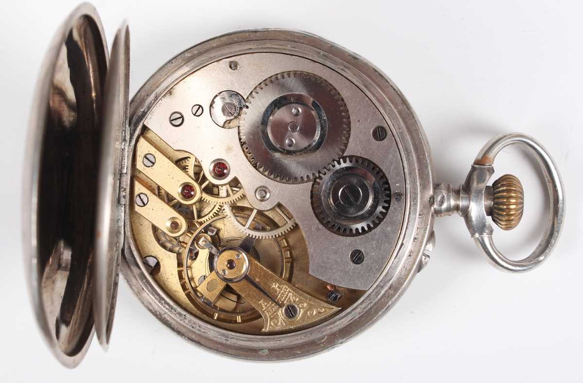 A silver cased keyless wind open faced gentleman's pocket watch, the dial detailed 'Johann Jorgo - Image 3 of 31
