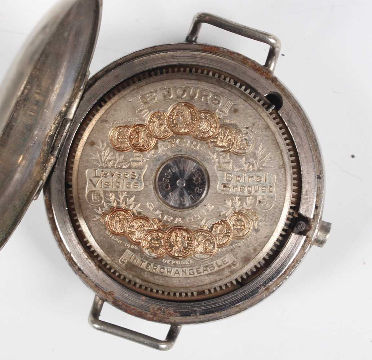 A silver cased keyless wind open faced gentleman's pocket watch, the dial detailed 'Johann Jorgo - Bild 20 aus 31