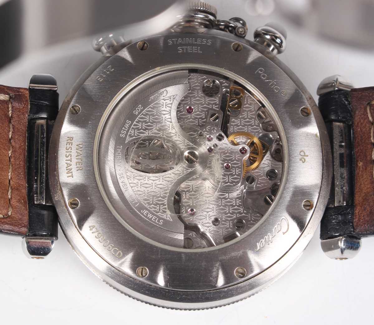 A Cartier Pasha automatic stainless steel cased gentleman's chronograph wristwatch, Ref. 2113, - Bild 2 aus 6