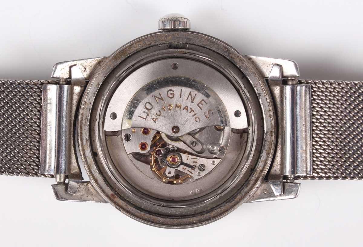 A Longines Automatic Conquest stainless steel circular cased gentleman's wristwatch, circa 1957, the - Bild 2 aus 7