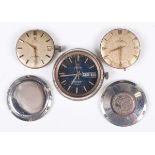An Omega Seamaster Automatic Cosmic 2000 gentleman’s wristwatch movement, the signed black dial with