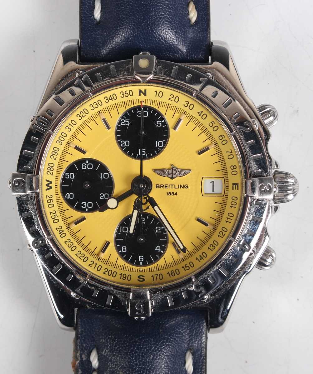 A Breitling Chronomat Longitude automatic steel cased gentleman's chronograph wristwatch, Model