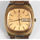 An Omega Seamaster Automatic gilt metal fronted and steel backed gentleman's bracelet wristwatch,