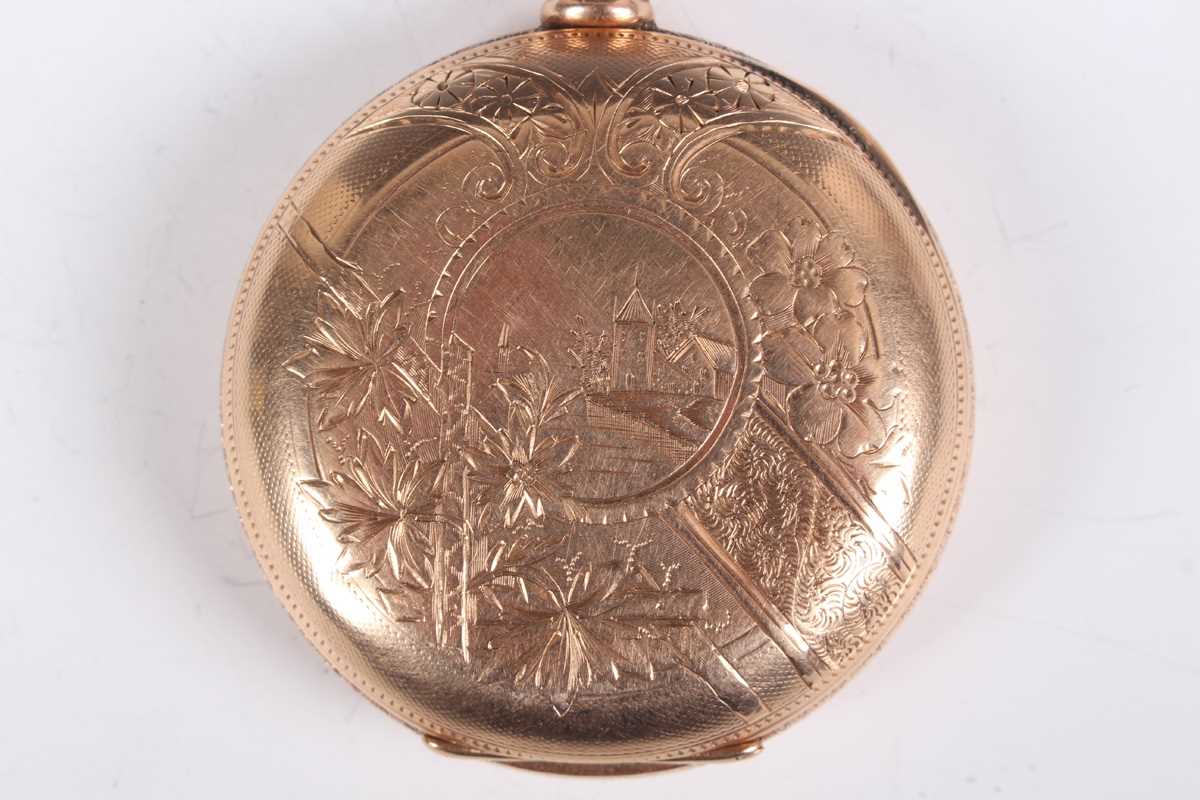 An Elgin Natl Watch Co gold hunting cased keyless wind gentleman’s pocket watch, the signed gilt - Image 7 of 10