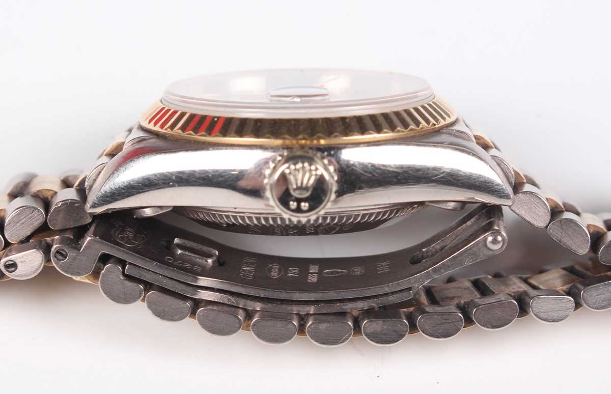 A Rolex Oyster Perpetual Datejust 18ct three colour gold and diamond set lady's bracelet wristwatch, - Bild 3 aus 11
