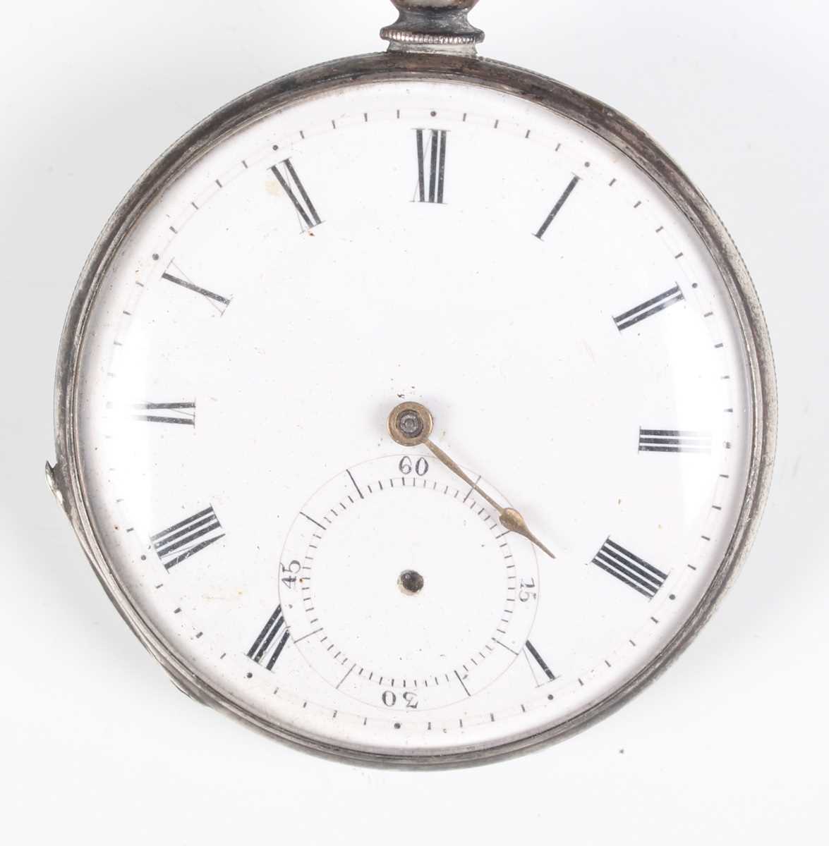 A silver cased keyless wind open faced gentleman's pocket watch, the dial detailed 'Johann Jorgo - Image 17 of 31