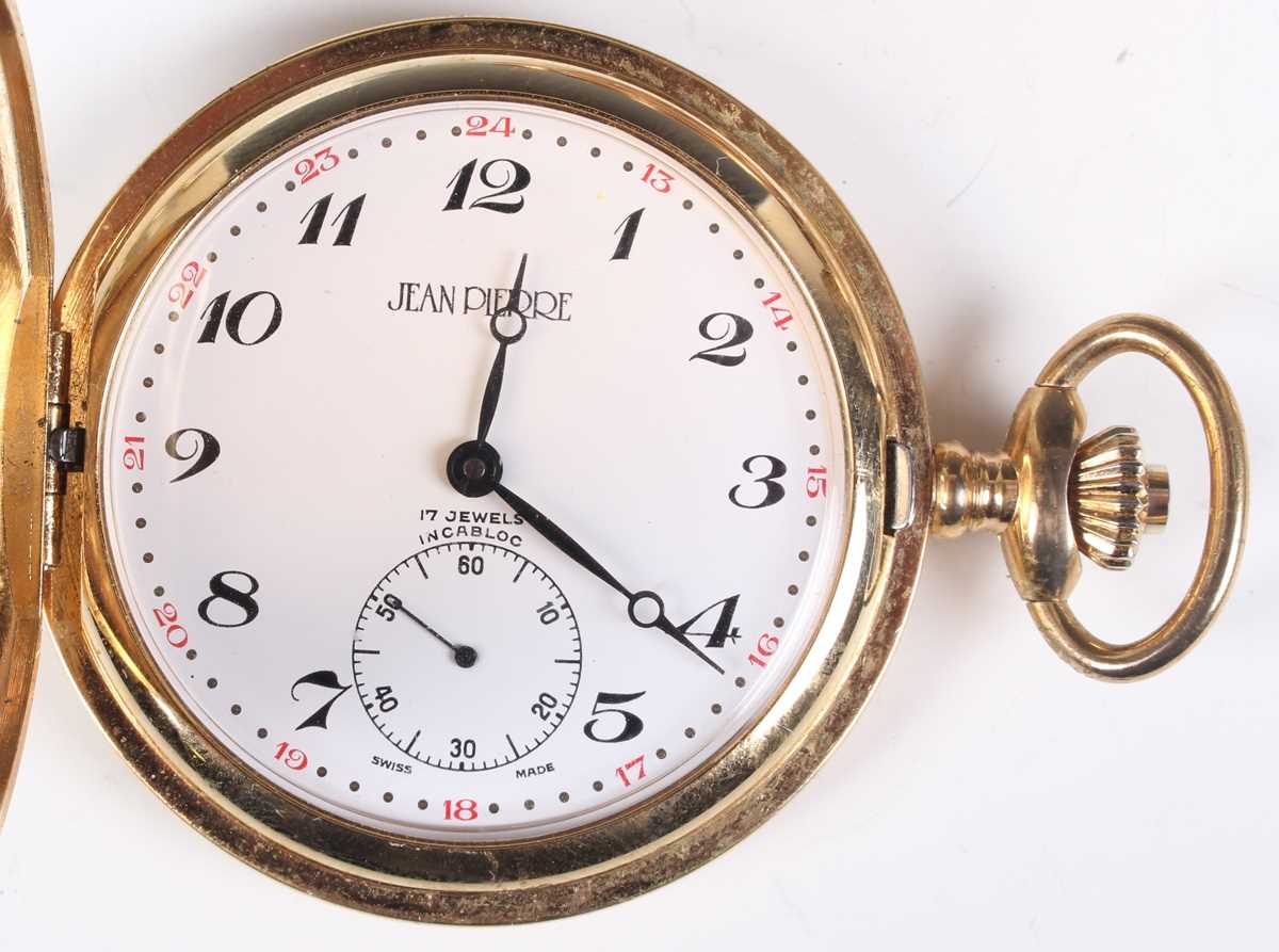 A gilt metal cased keyless wind open faced gentleman's dress pocket watch, the silvered dial with - Bild 14 aus 25