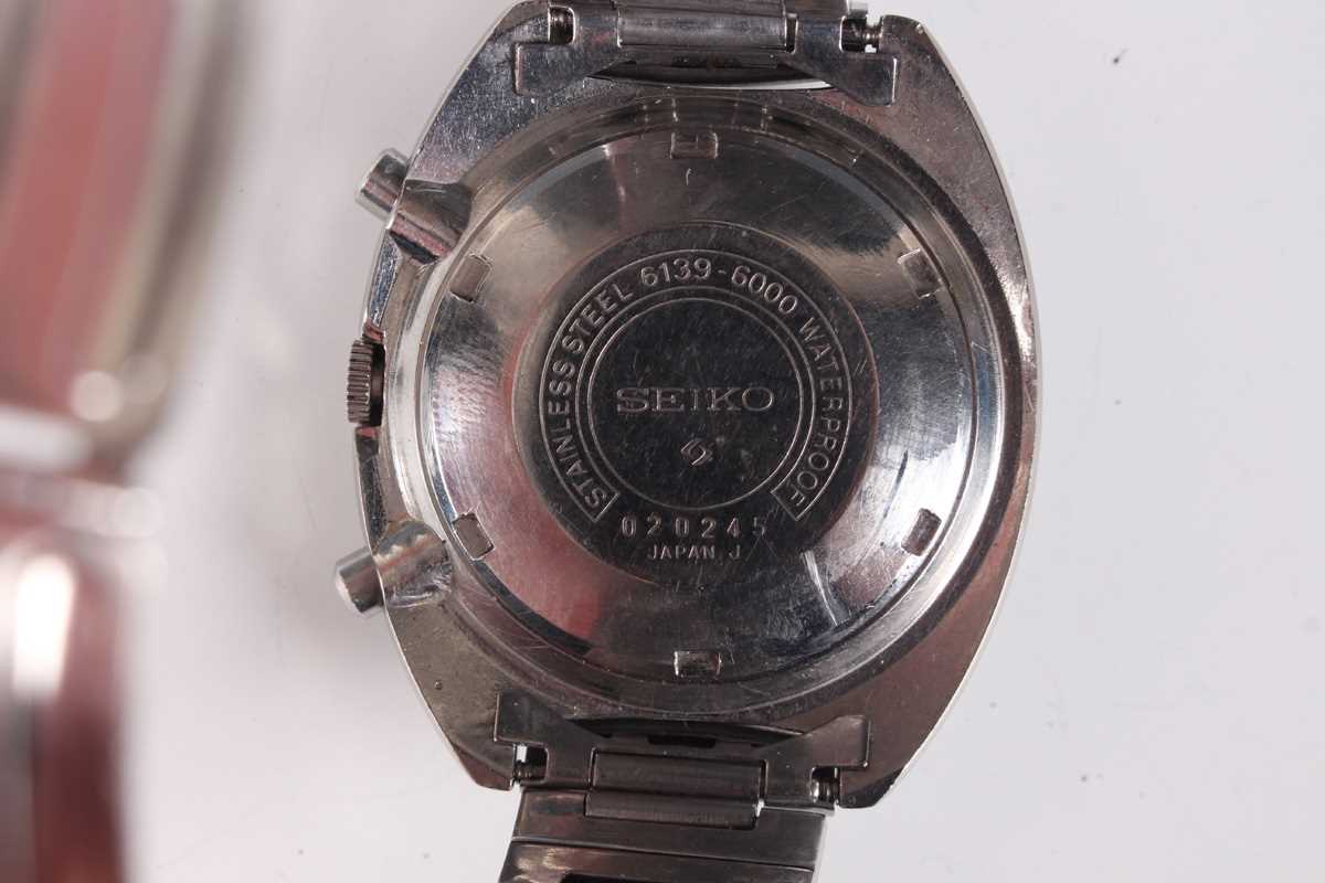A Seiko Chronograph Automatic stainless steel gentleman's bracelet wristwatch, Ref. 6139-6000, circa - Bild 4 aus 6