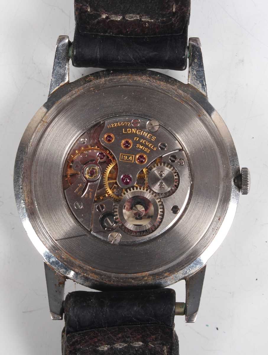 A Longines stainless steel circular cased gentleman's wristwatch, Ref. 7888 4, circa 1960, the - Image 2 of 7