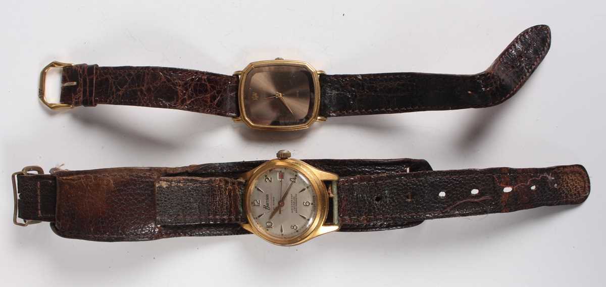 A Bassin Super-Automatic gilt metal fronted and steel backed gentleman's wristwatch, the signed - Bild 10 aus 10