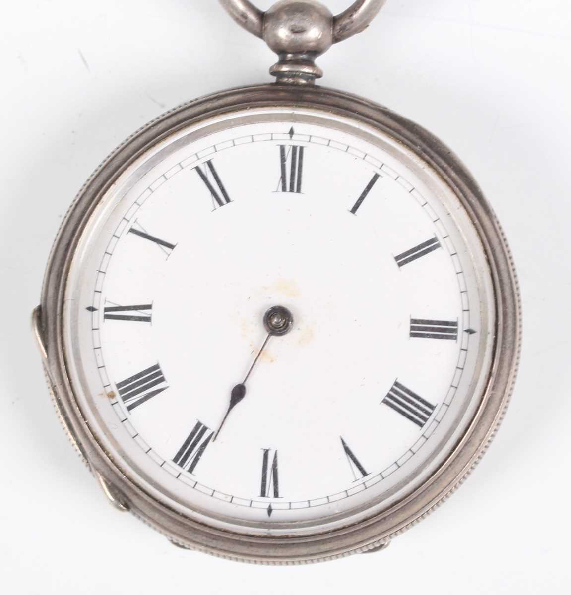 A silver cased keyless wind open faced gentleman's pocket watch, the dial detailed 'Johann Jorgo - Bild 23 aus 31