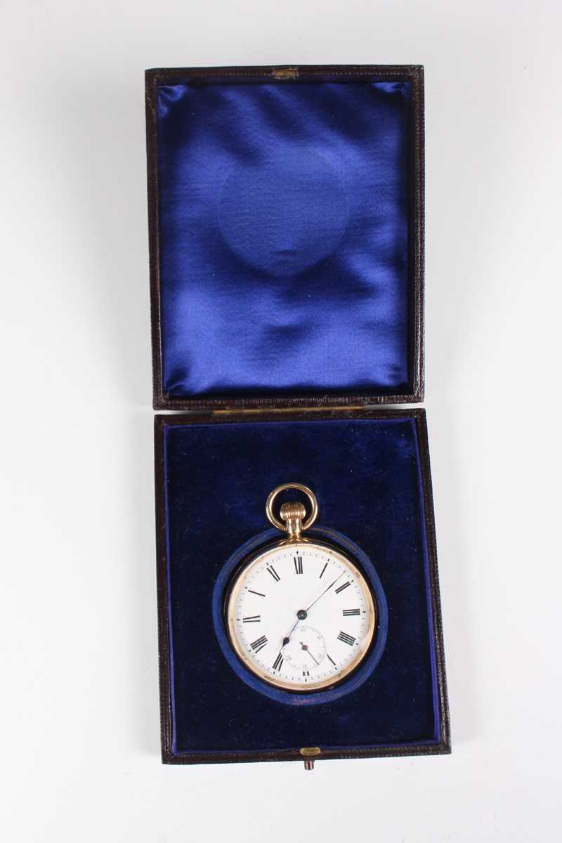 An early 20th century 18ct gold cased keyless wind open-faced quarter repeating gentleman's pocket - Image 6 of 6