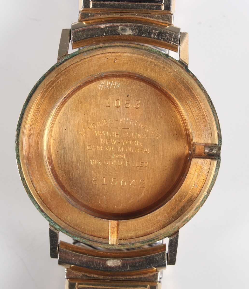 A Longines gilt metal circular cased gentleman's wristwatch, circa 1957, the signed and jewelled 23Z - Image 4 of 10