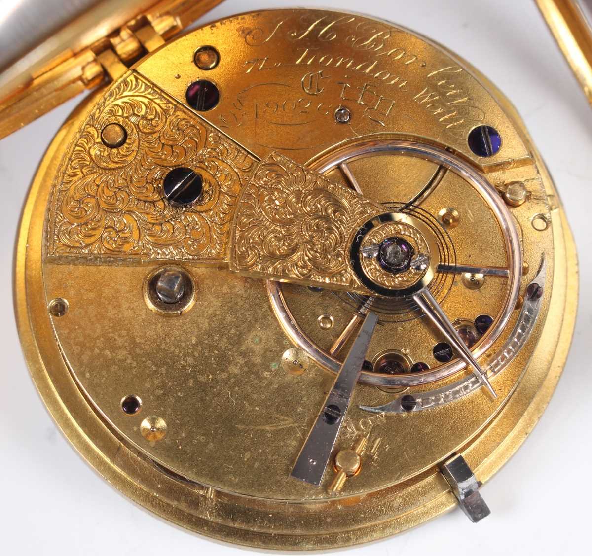 A Victorian silver cased keywind open faced gentleman's pocket watch with gilt fusee movement, the - Bild 12 aus 19
