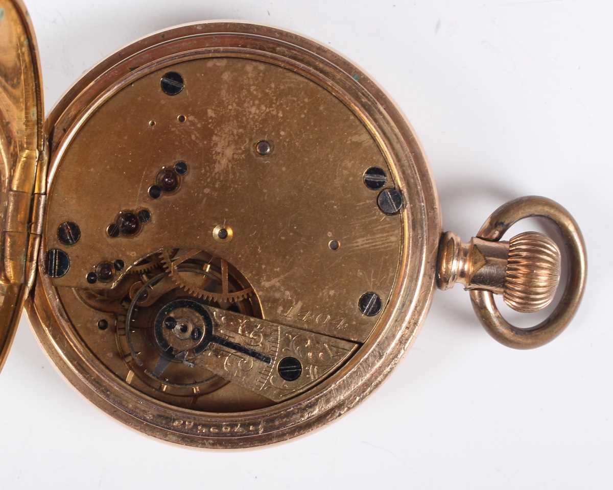 A gilt metal cased keyless wind open faced gentleman's dress pocket watch, the silvered dial with - Bild 23 aus 25