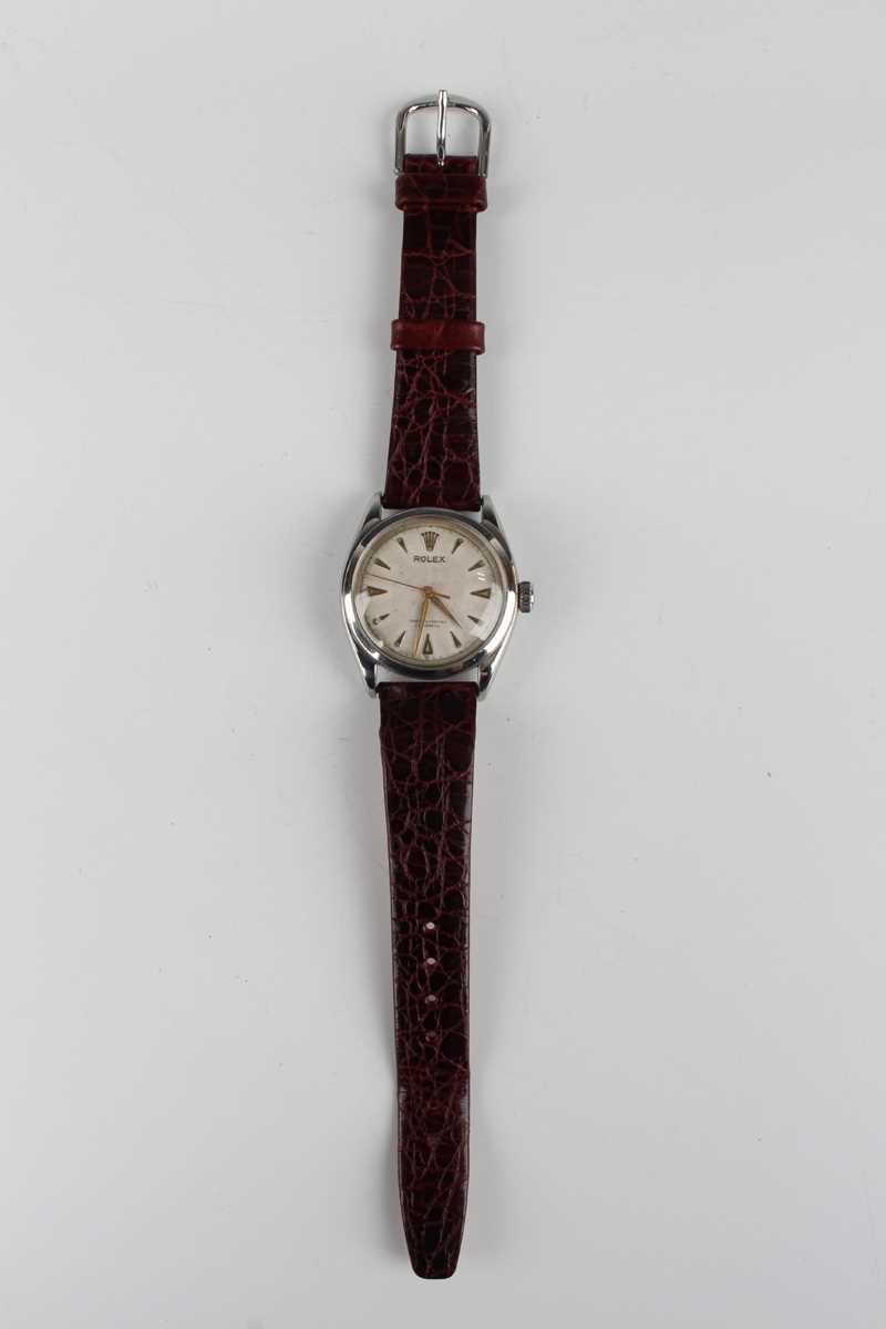 A Rolex Perpetual Chronometer steel cased gentleman's wristwatch, Ref. 6084, circa 1953, the - Image 7 of 7