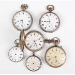 A J.W. Benson London silver cased keyless wind open-faced gentleman’s pocket watch, the movement