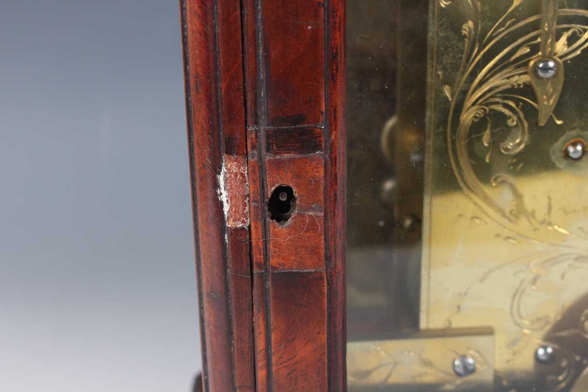 A George III mahogany bracket clock, the eight day twin fusee five pillar movement striking hours on - Image 11 of 11