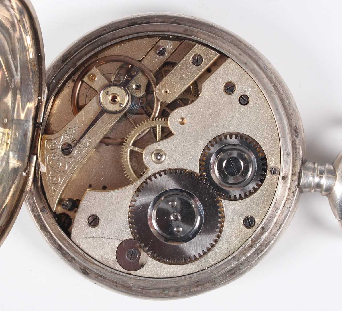 A silver cased keyless wind open faced gentleman's pocket watch, the dial detailed 'Johann Jorgo - Image 9 of 31