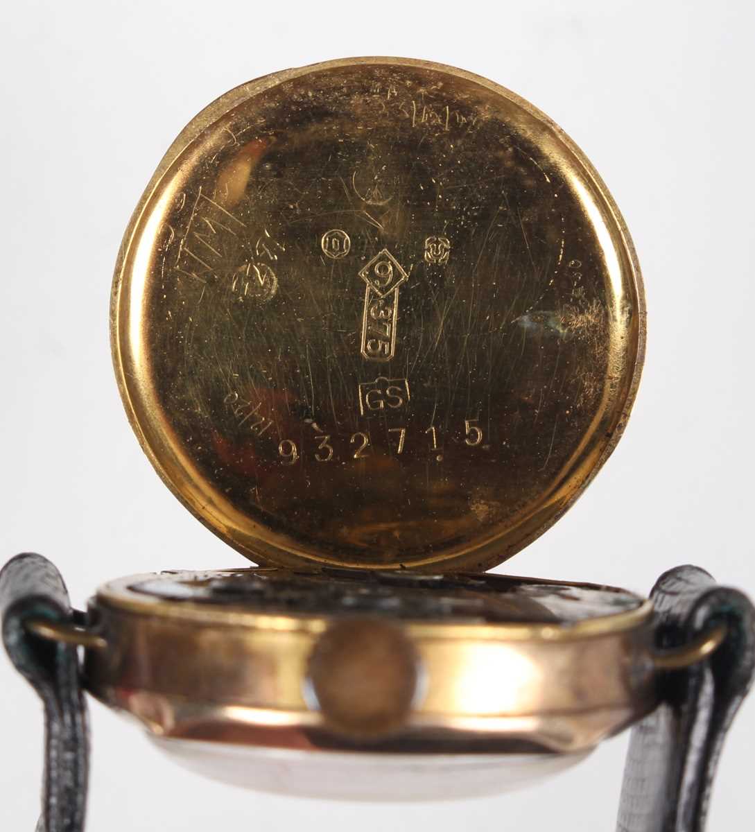 A green enamelled keyless wind open-faced lady’s fob watch with unsigned jewelled cylinder movement, - Image 25 of 26