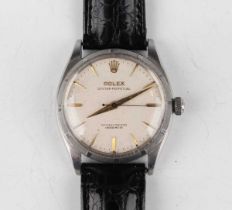 A Rolex Oyster-Perpetual steel cased gentleman's wristwatch, Ref. 6565, circa 1957, with signed