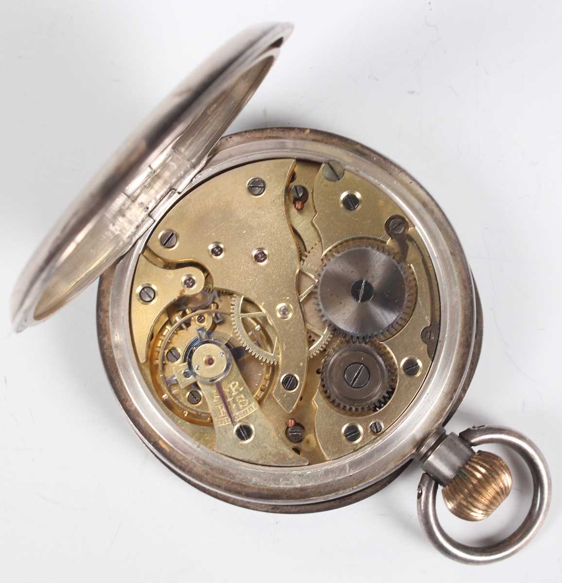 A green enamelled keyless wind open-faced lady’s fob watch with unsigned jewelled cylinder movement, - Image 20 of 26