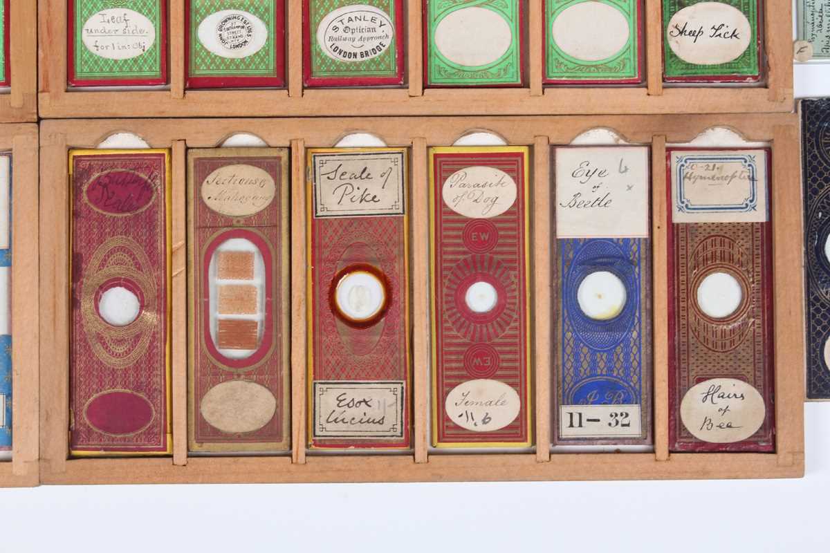 A collection of ninety-seven microscope specimen slides, late Victorian and later, including - Image 5 of 26