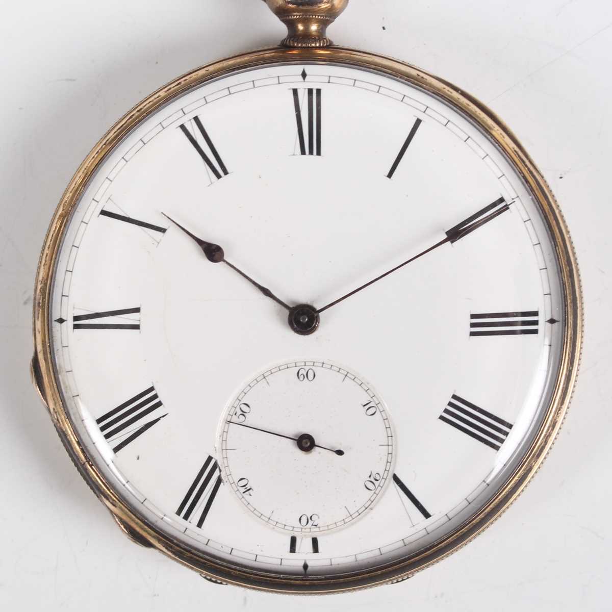 A late Victorian silver hunting cased keywind gentleman's pocket watch, the gilt three-quarter plate - Image 7 of 11