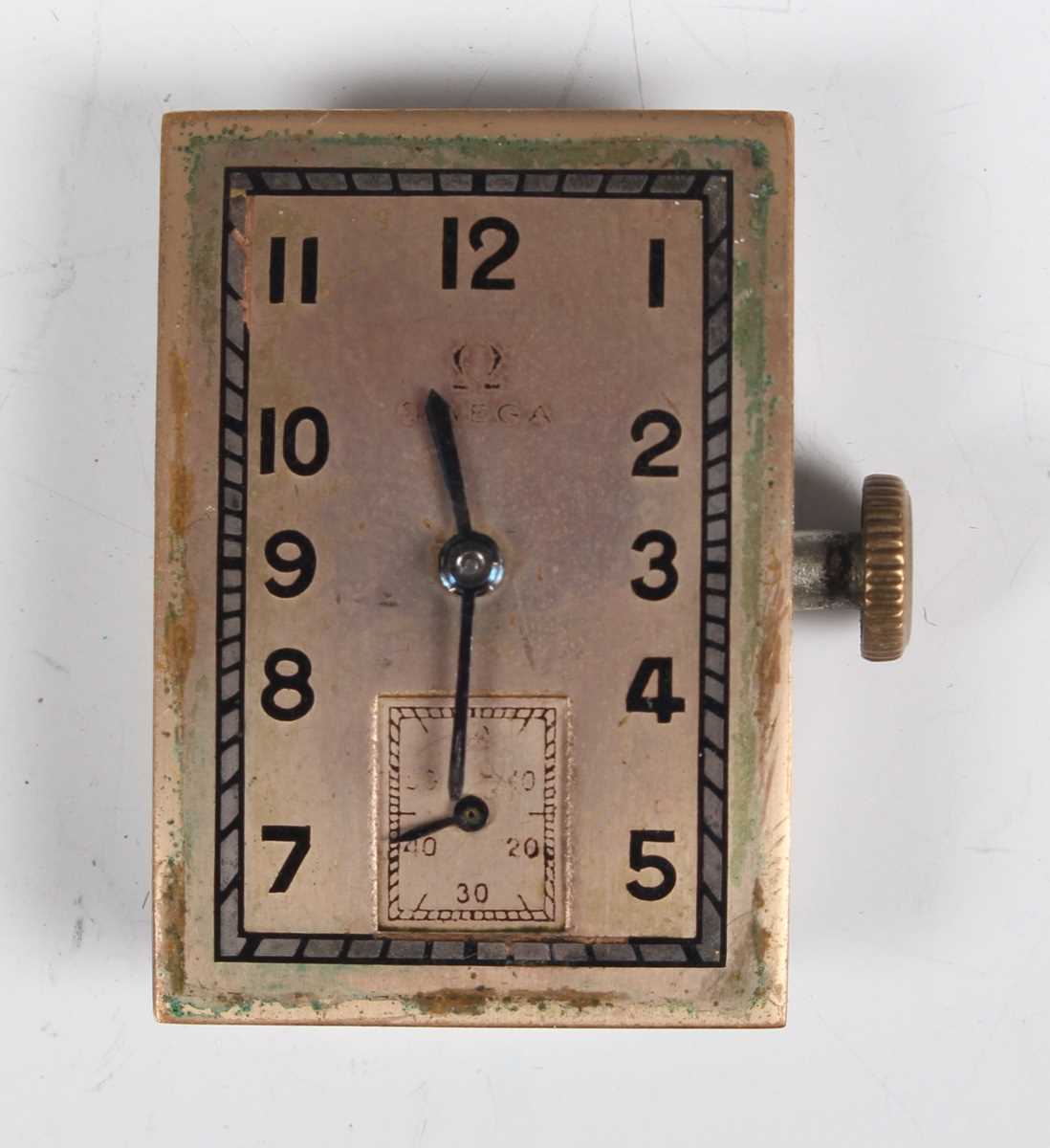 An Omega 18ct gold rectangular cased gentleman's wristwatch, circa 1939, the signed and jewelled - Bild 4 aus 8