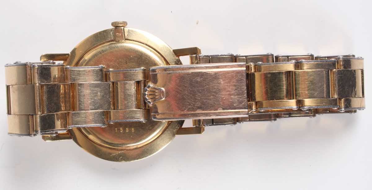 A Tudor Shock-Resisting 18ct gold circular cased gentleman's wristwatch, Ref. 1588, with signed - Image 6 of 7