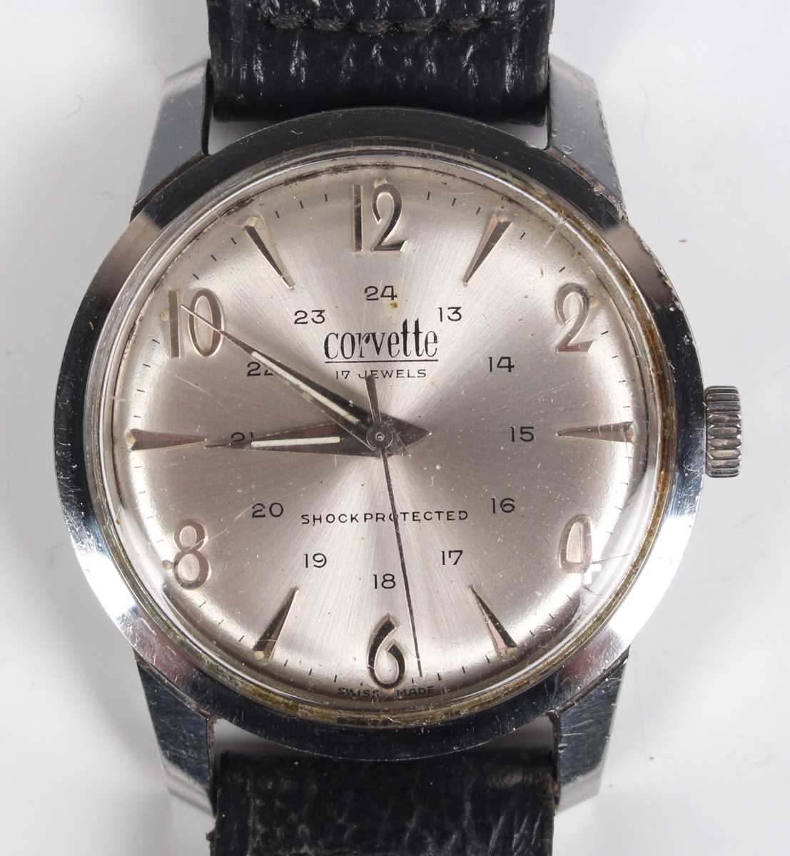 A Marvin Flying Dutchman Autodate gilt metal fronted and steel backed gentleman's wristwatch with - Image 7 of 11