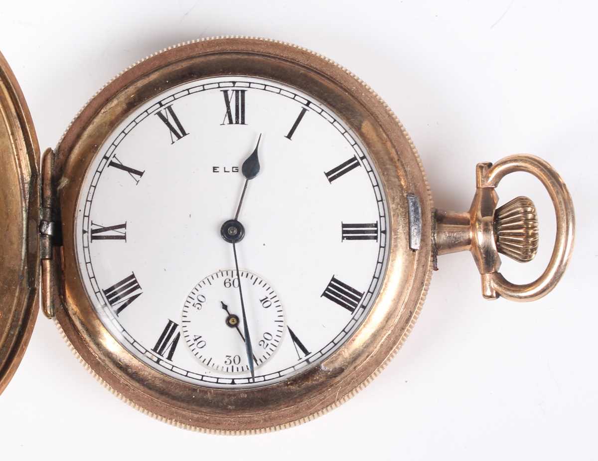 A gilt metal cased keyless wind open faced gentleman's dress pocket watch, the silvered dial with - Image 6 of 25