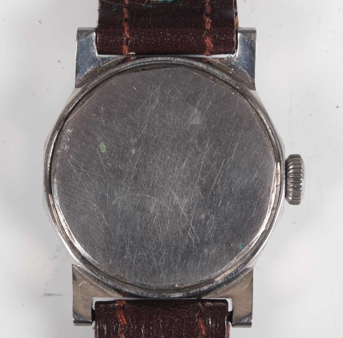 A Lanco chronograph gilt metal fronted and steel backed gentleman's wristwatch with unsigned - Image 10 of 14