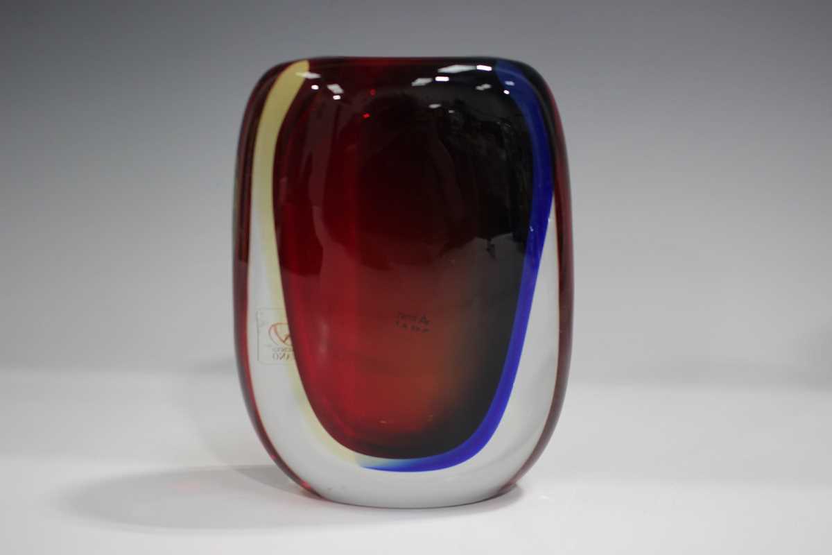 Two Vetreria Artistica Oball Murano sommerso glass vases, early 20th century, both of U-shape, the - Image 6 of 12