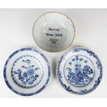 A London delft bowl, Lambeth, 1756-83, painted to the interior with the inscription 'Success To