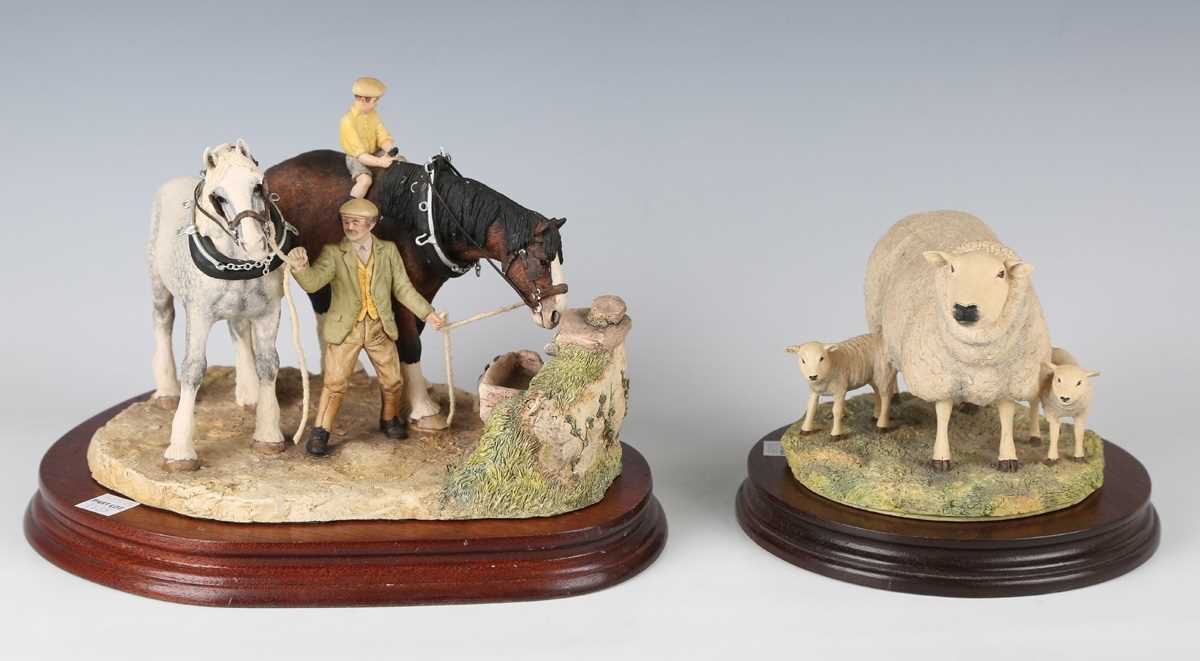 Two Border Fine Arts limited edition models, comprising You Can Lead a Horse to Water, No. 1054 of
