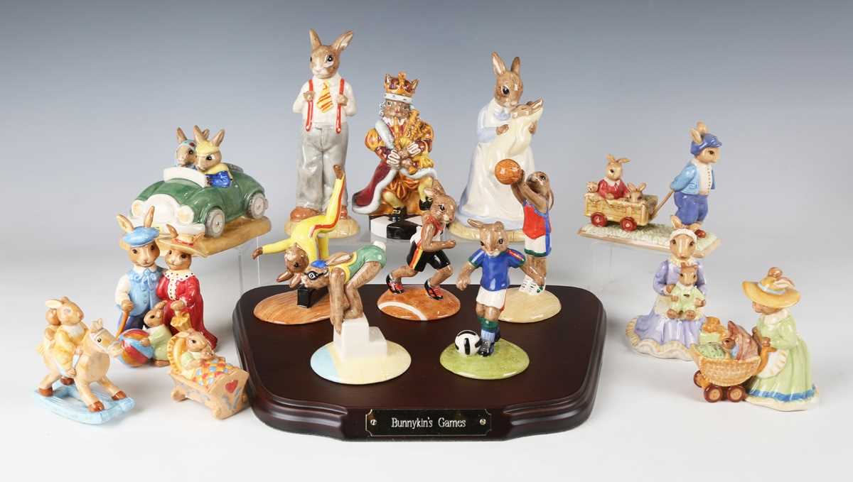 A Royal Doulton limited edition set of five Bunnykins Games figures, each No. 42 from an edition