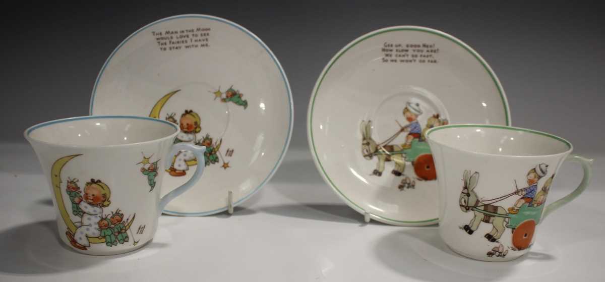 A Shelley Boo Boo three-piece nursery teaset, 1930s, designed by Mabel Lucie Attwell, comprising a - Image 9 of 12