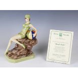 A Kevin Francis limited edition Art Deco style figure Beach Belle, modelled by Andy Moss, No. 121 of