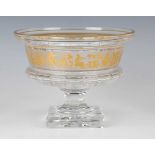 A Val St. Lambert Borodine Danse de Flore circular centrepiece bowl, mid to late 20th century,