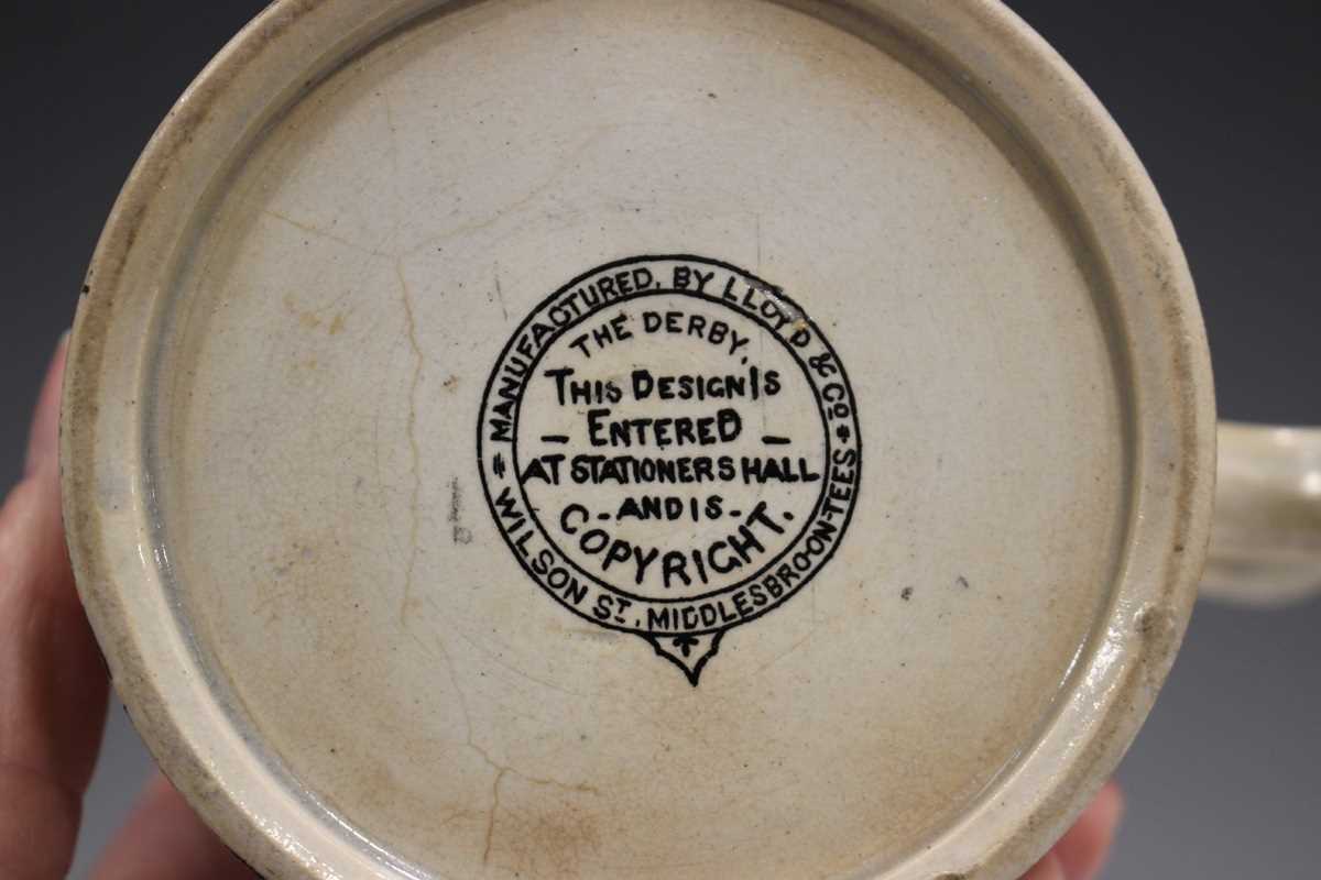 A Lloyd & Co. pottery commemorative horse racing tankard, circa 1876, printed in black with a list - Image 5 of 6